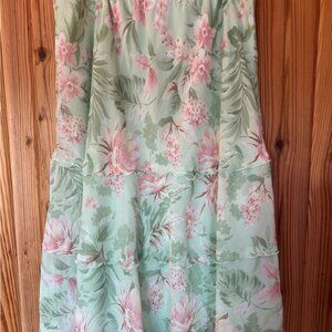 Floral Green Skirt